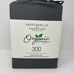 Prestige Home 300 Cotton Charcoal Sheet Set - King